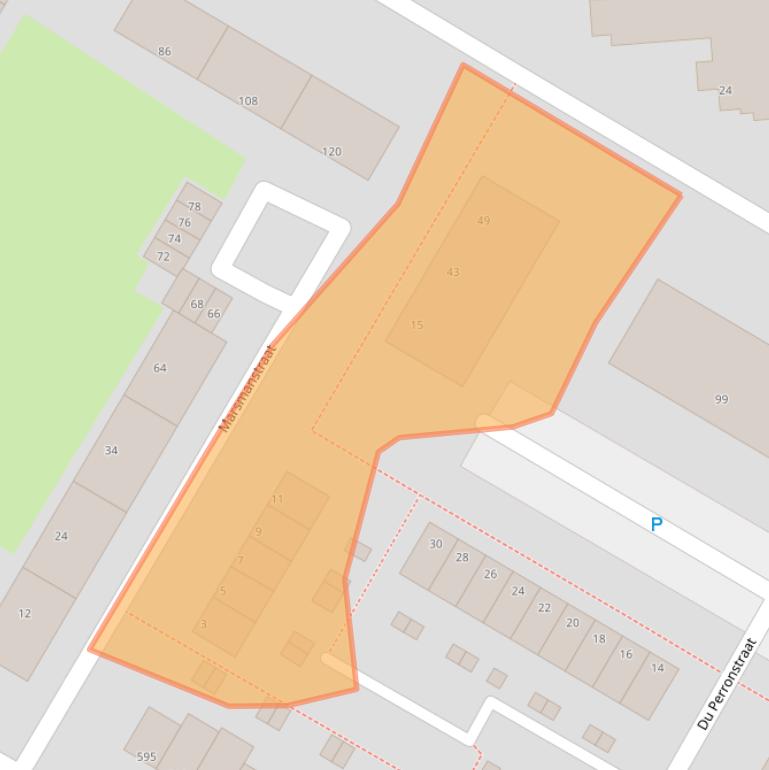 Kaart van postcodegebied 3076EC.