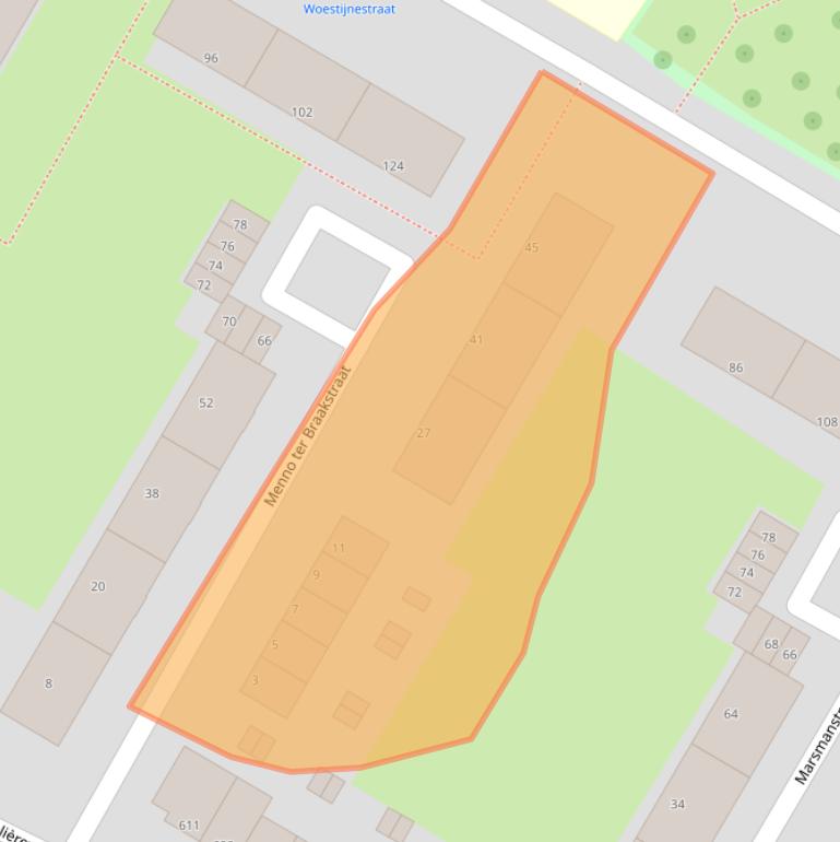 Kaart van postcodegebied 3076EG.