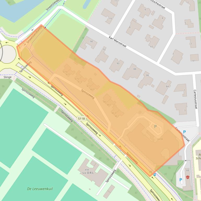 Kaart van postcodegebied 3076EW.