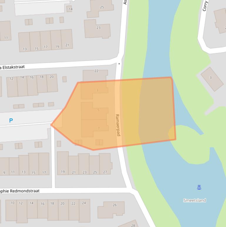 Kaart van postcodegebied 3076EZ.