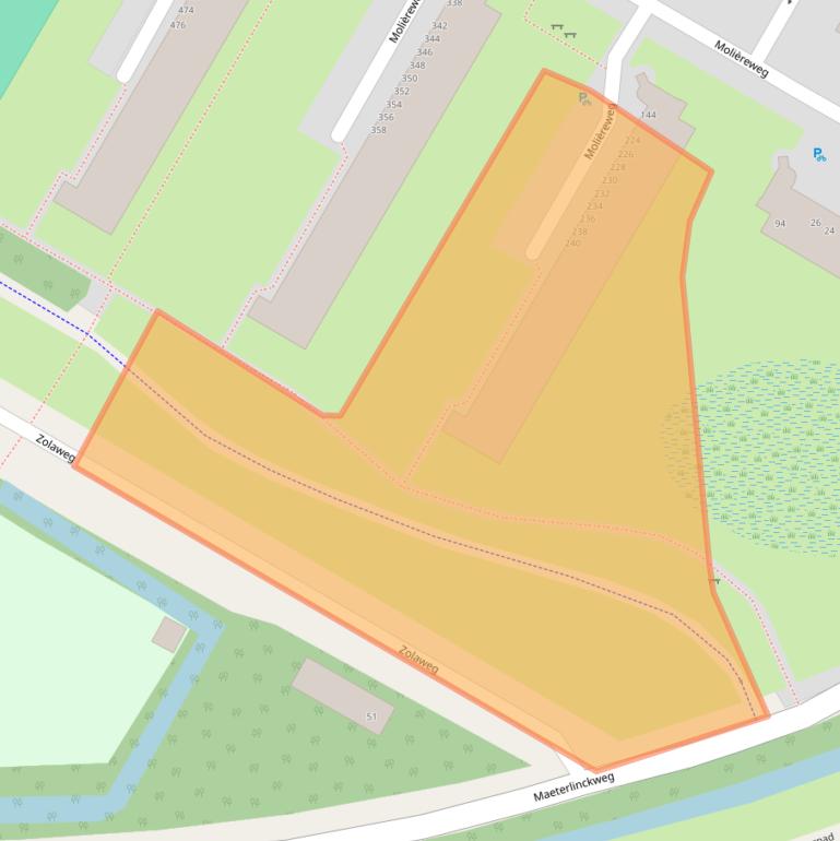 Kaart van postcodegebied 3076GL.