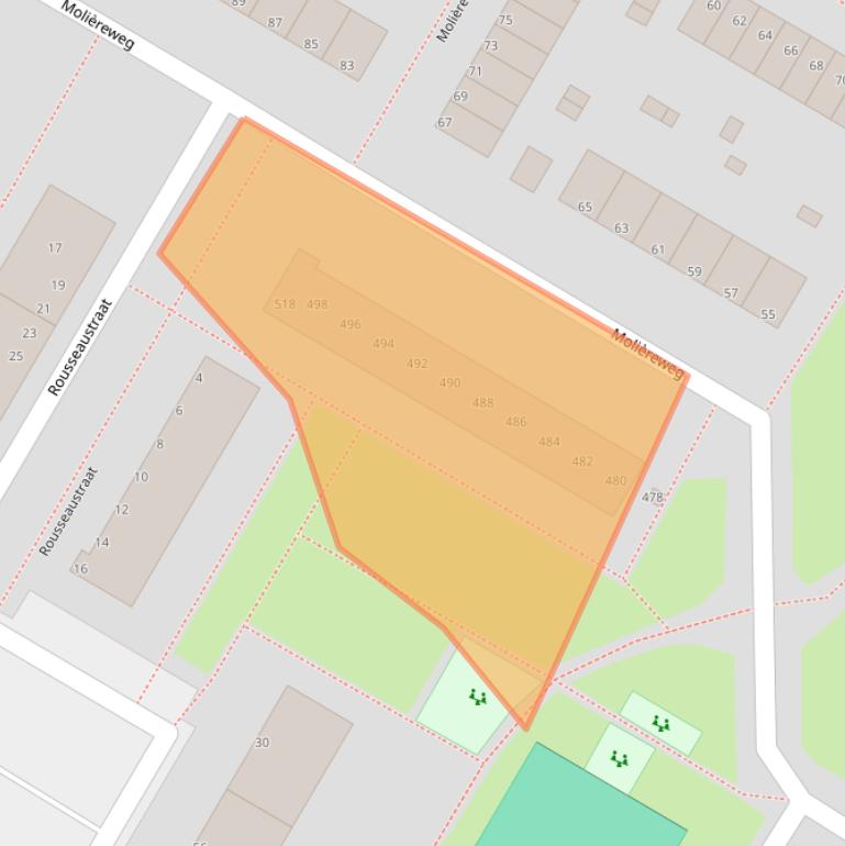 Kaart van postcodegebied 3076GS.