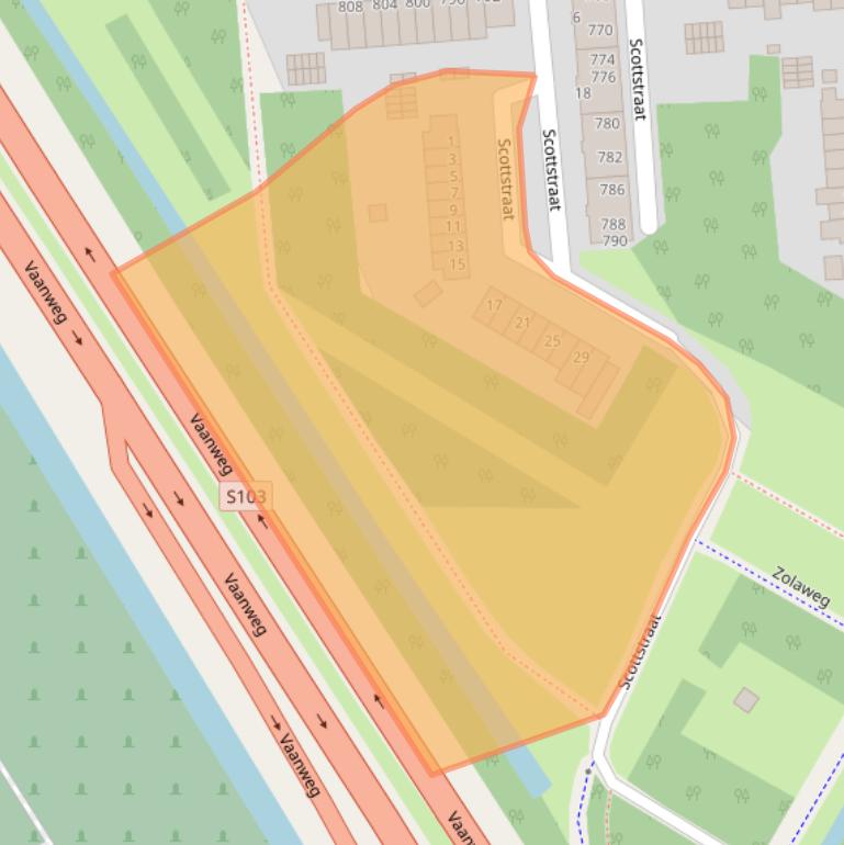 Kaart van postcodegebied 3076GX.