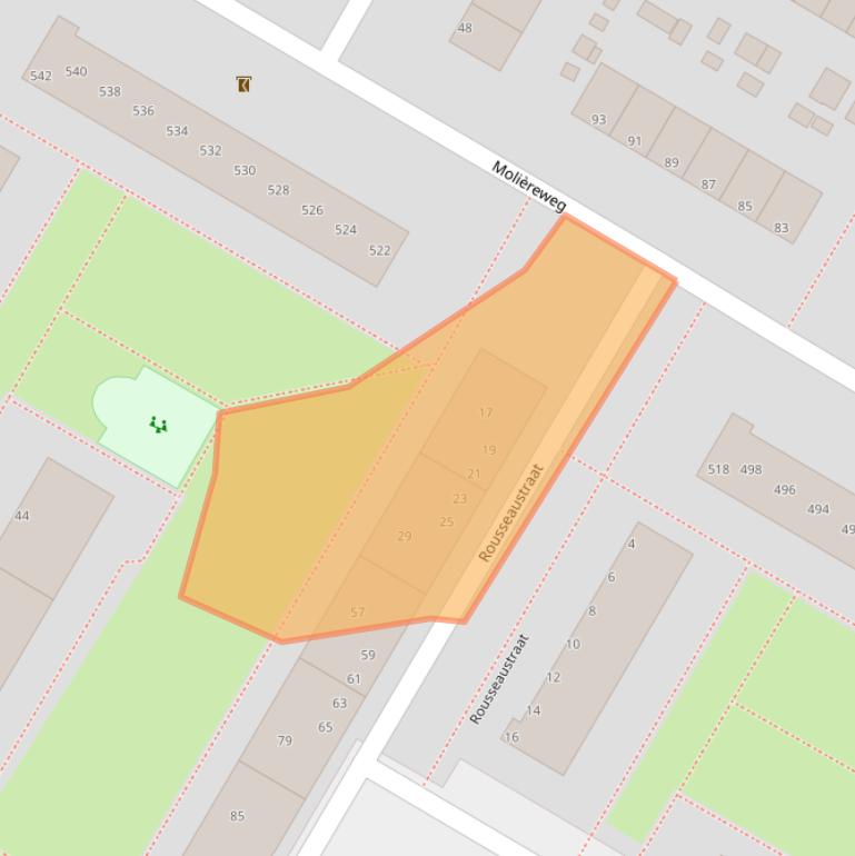 Kaart van postcodegebied 3076HS.