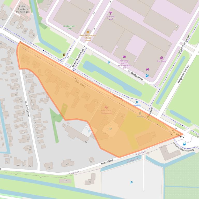 Kaart van postcodegebied 3076JN.