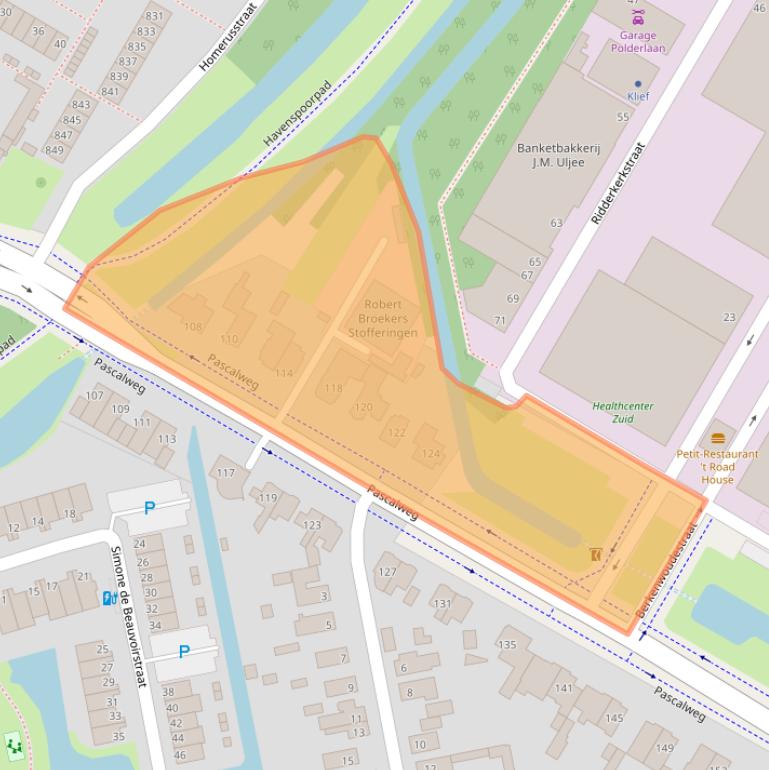Kaart van postcodegebied 3076JS.