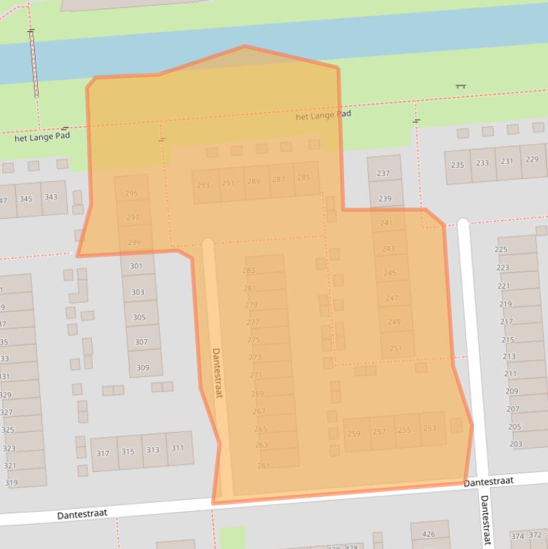 Kaart van postcodegebied 3076KL.