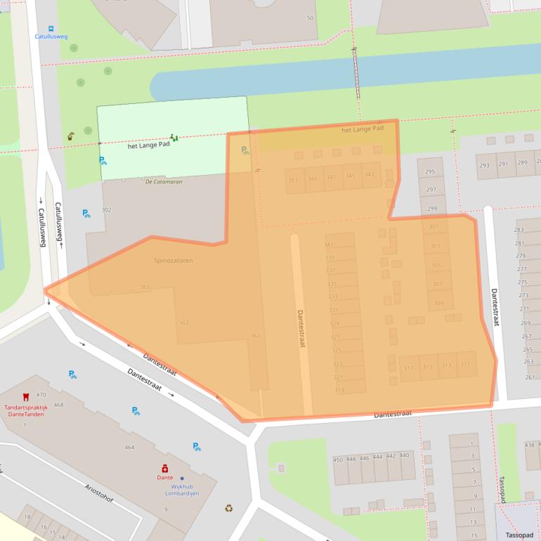 Kaart van postcodegebied 3076KM.