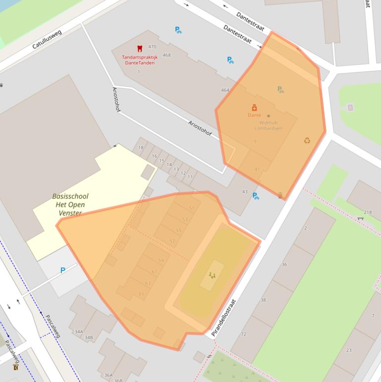 Kaart van postcodegebied 3076KW.