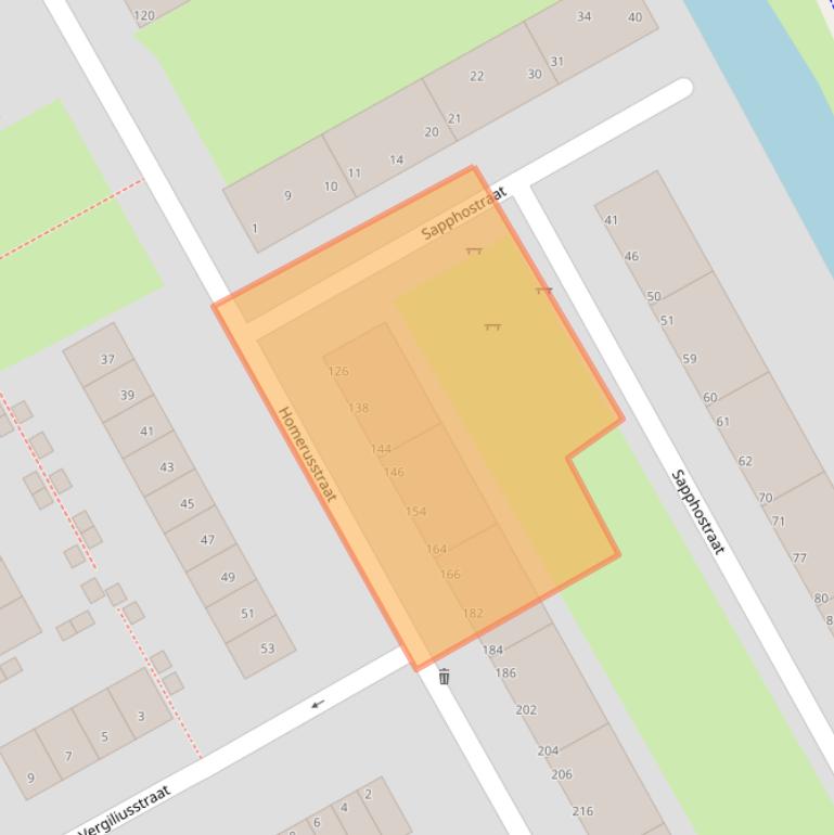 Kaart van postcodegebied 3076LL.