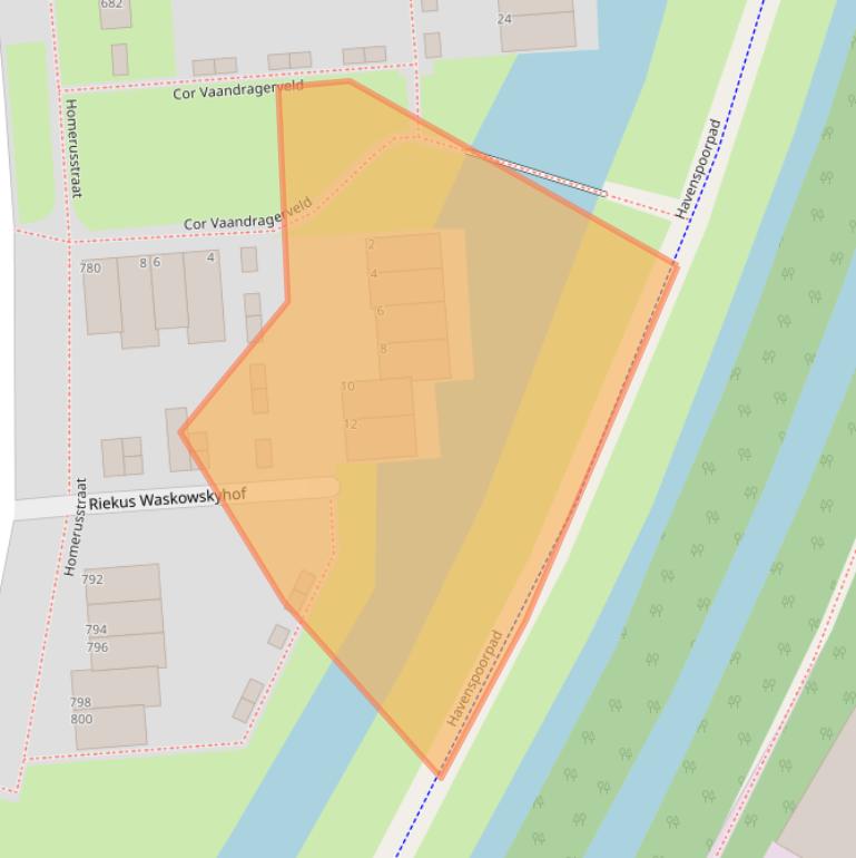 Kaart van postcodegebied 3076LW.