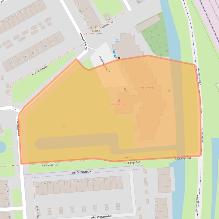 Kaart van postcodegebied 3076LZ.