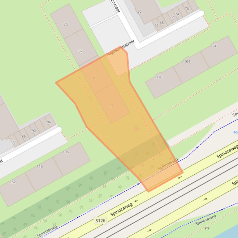 Kaart van postcodegebied 3076NB.