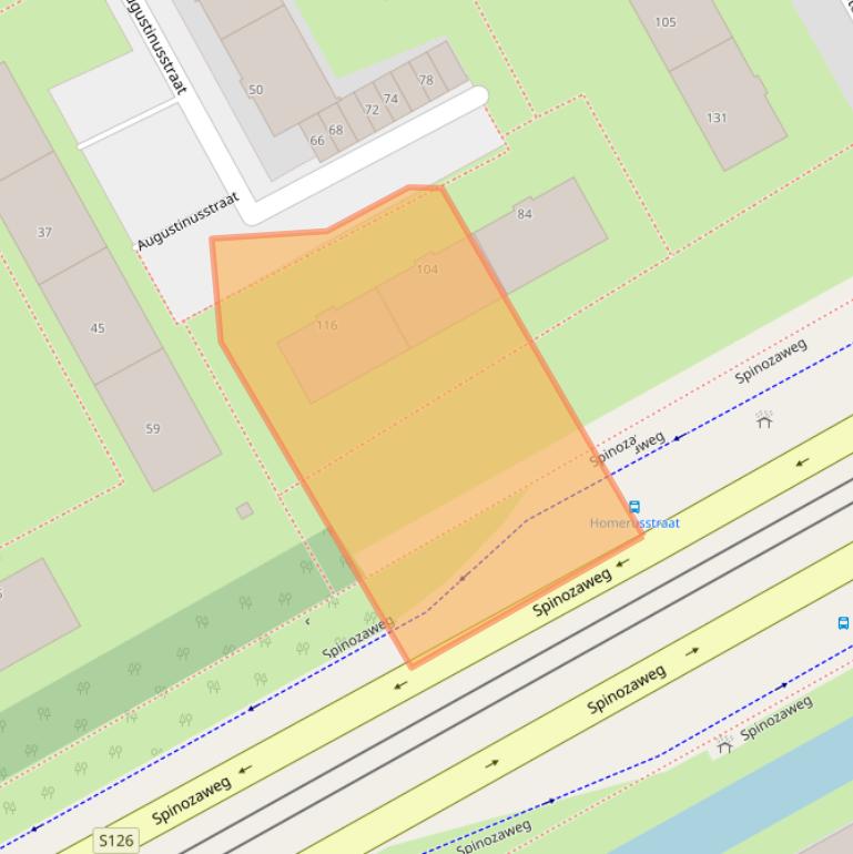 Kaart van postcodegebied 3076NE.