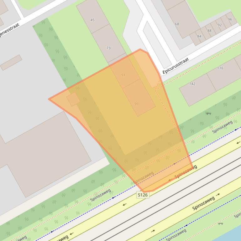 Kaart van postcodegebied 3076NJ.