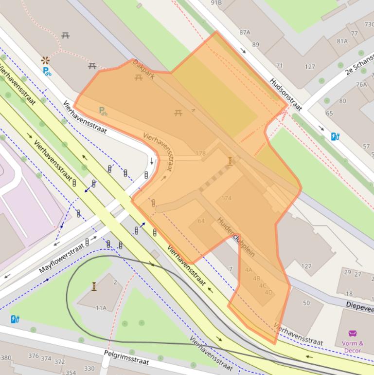 Kaart van postcodegebied 3076PB.