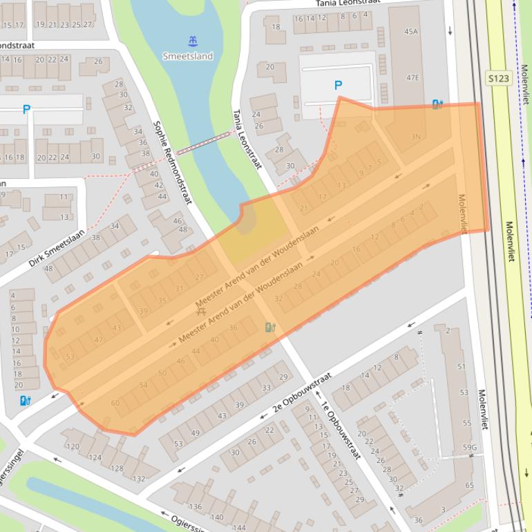 Kaart van postcodegebied 3076PP.