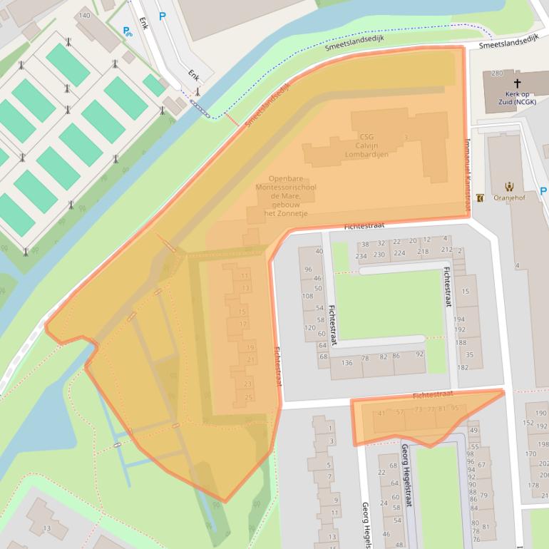 Kaart van postcodegebied 3076RA.