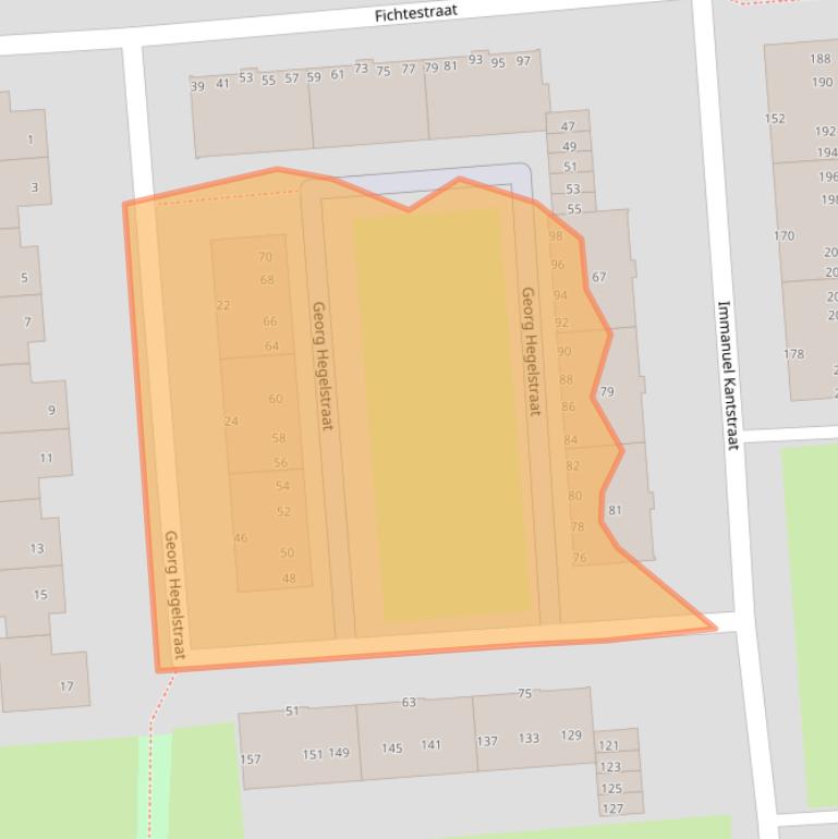 Kaart van postcodegebied 3076RG.