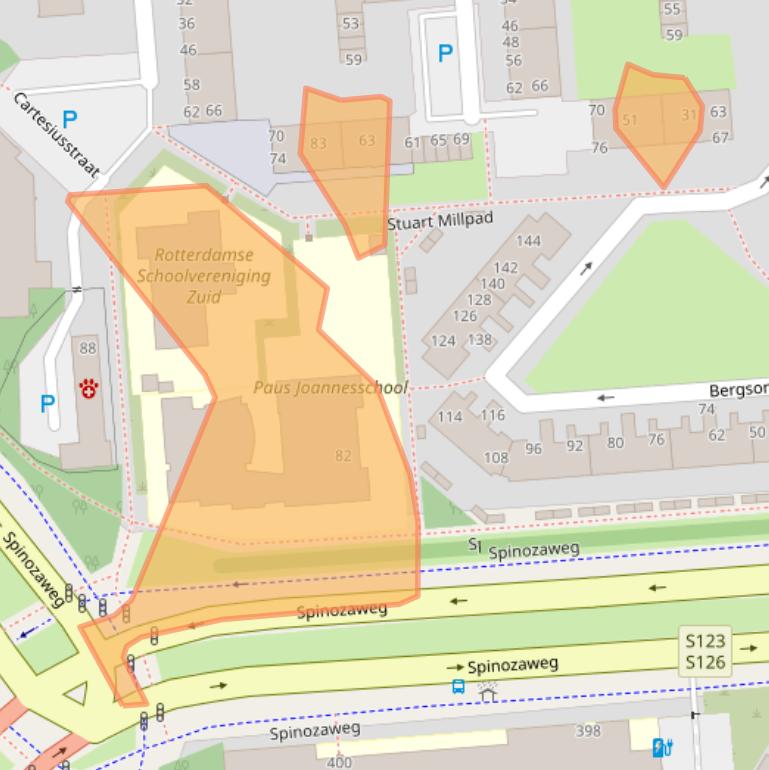 Kaart van postcodegebied 3076RK.