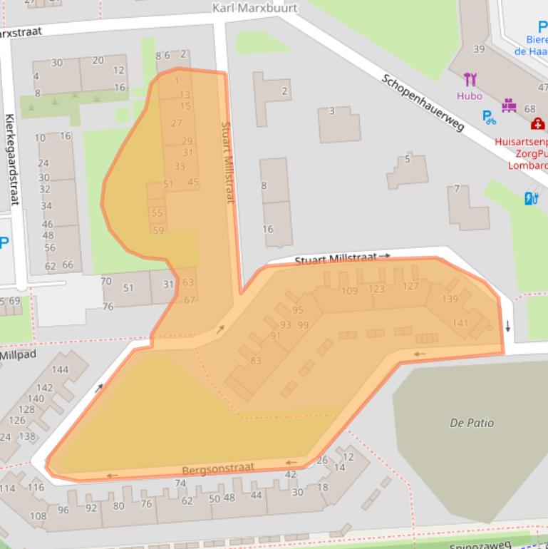 Kaart van postcodegebied 3076RL.