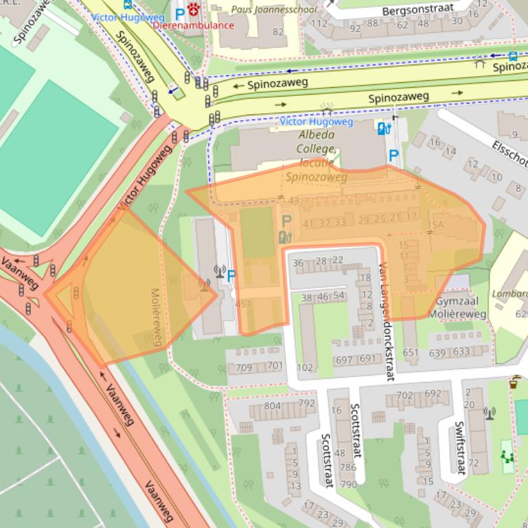 Kaart van postcodegebied 3076SG.