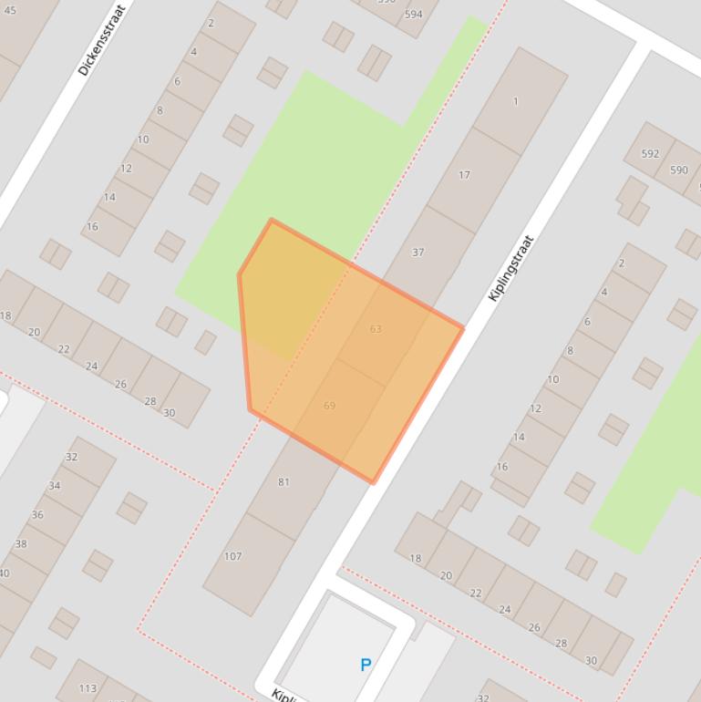 Kaart van postcodegebied 3076TB.