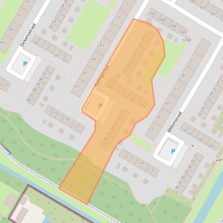 Kaart van postcodegebied 3076TD.