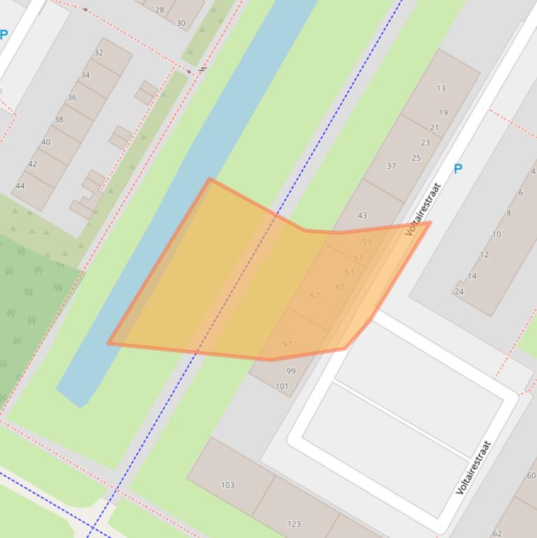 Kaart van postcodegebied 3076TL.