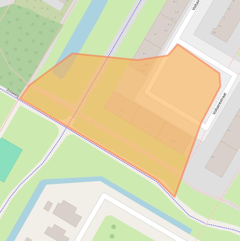 Kaart van postcodegebied 3076TM.