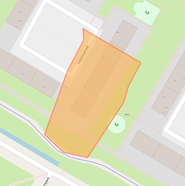 Kaart van postcodegebied 3076TP.