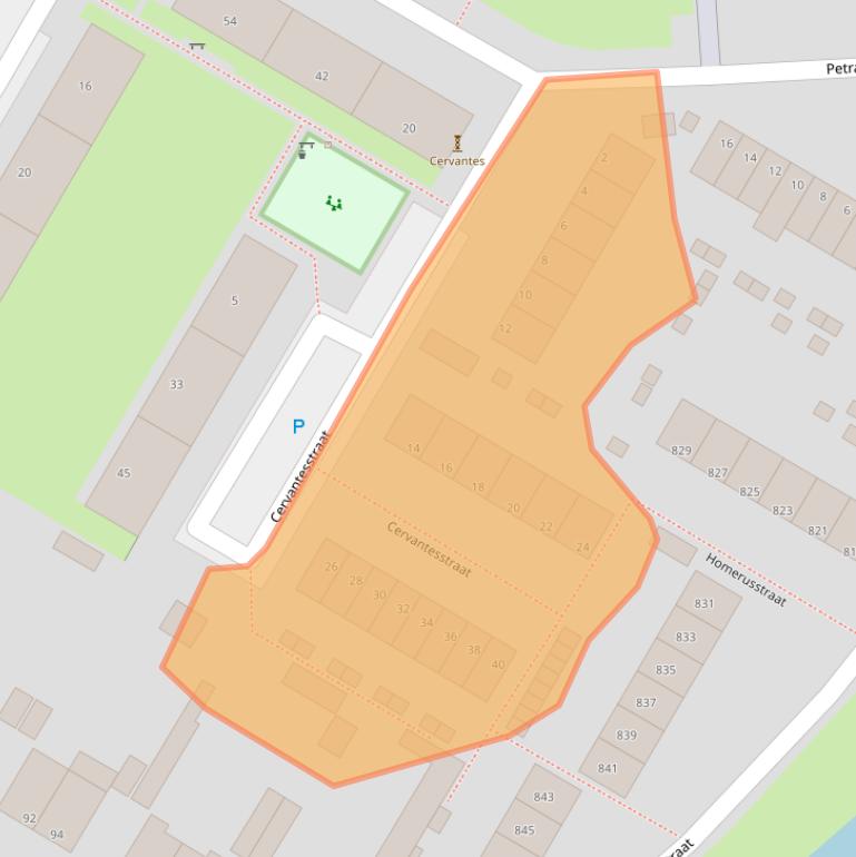 Kaart van postcodegebied 3076WC.