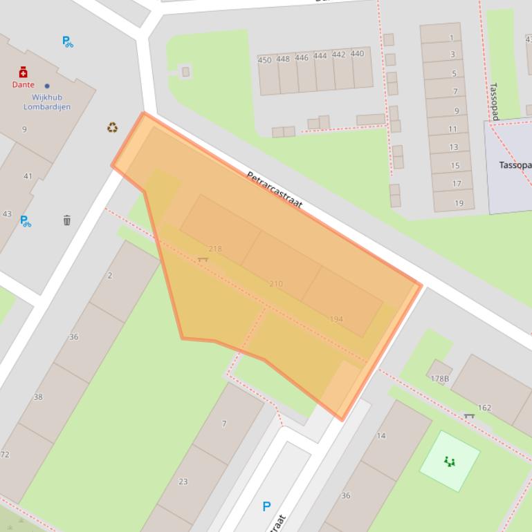 Kaart van postcodegebied 3076WS.