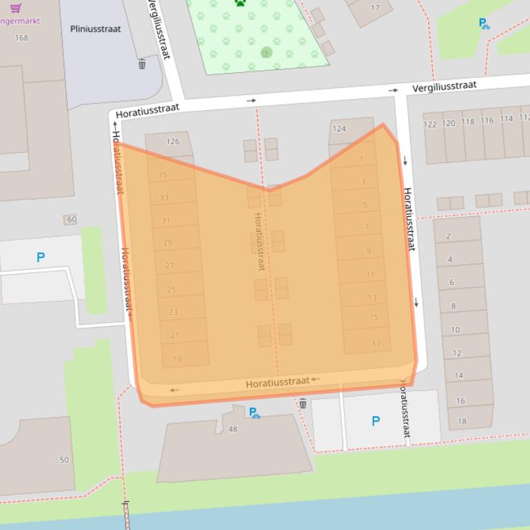 Kaart van postcodegebied 3076XA.