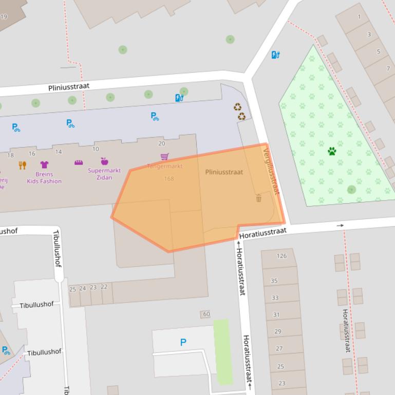 Kaart van postcodegebied 3076XL.