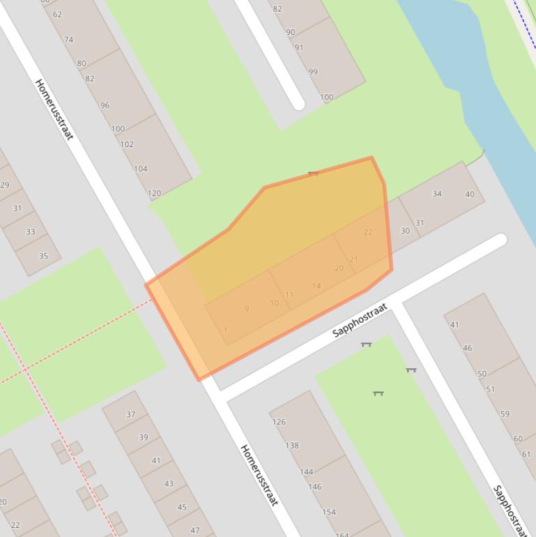 Kaart van postcodegebied 3076ZD.