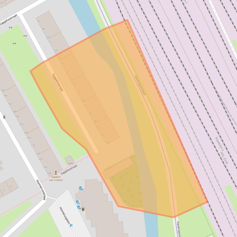 Kaart van postcodegebied 3076ZG.