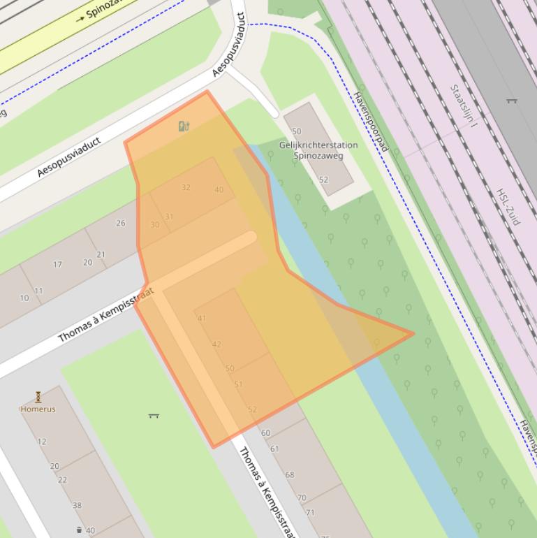 Kaart van postcodegebied 3076ZM.