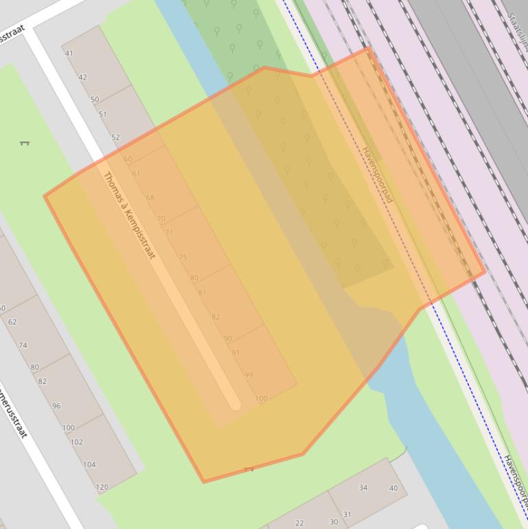 Kaart van postcodegebied 3076ZN.