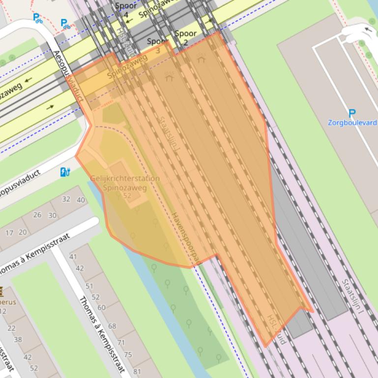 Kaart van postcodegebied 3076ZP.