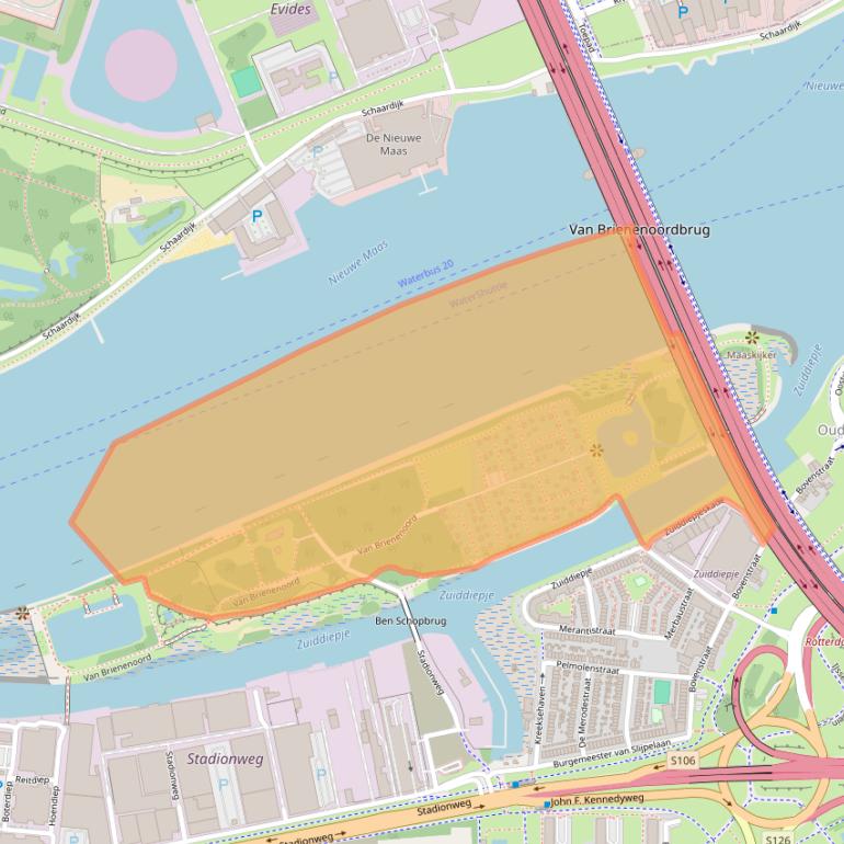 Kaart van postcodegebied 3077AE.