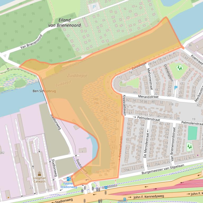 Kaart van postcodegebied 3077AG.