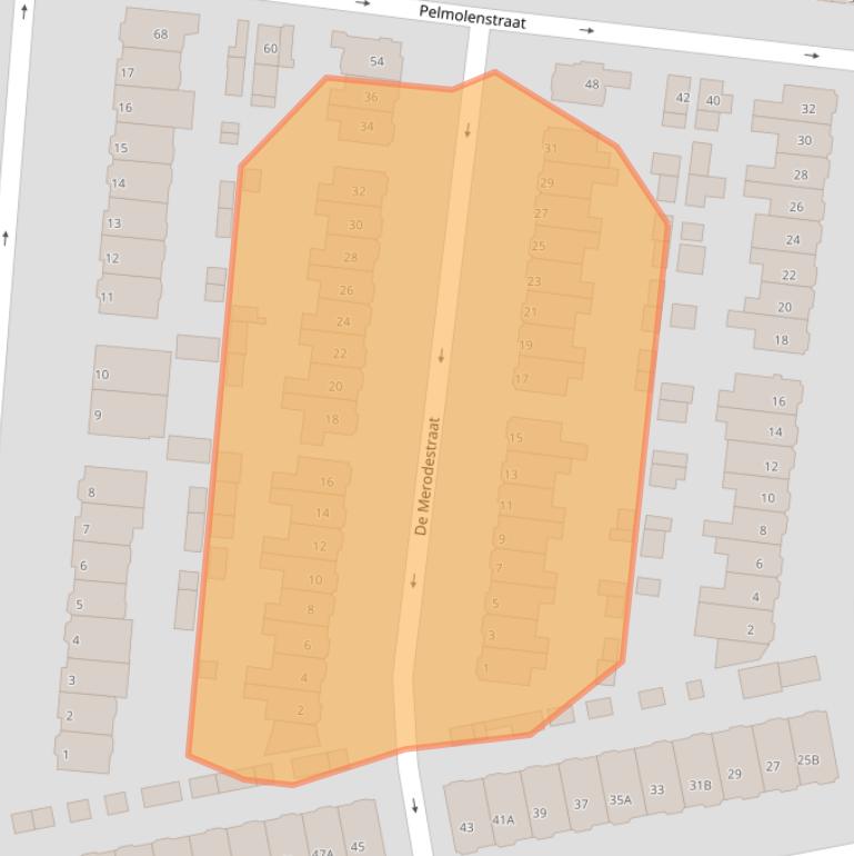 Kaart van postcodegebied 3077AK.