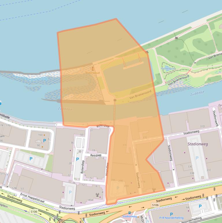 Kaart van postcodegebied 3077AR.