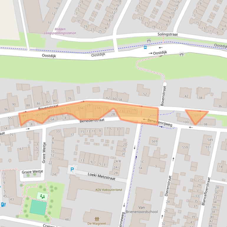 Kaart van postcodegebied 3077BB.