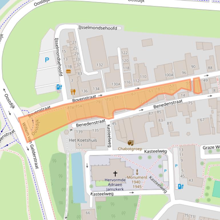 Kaart van postcodegebied 3077BC.