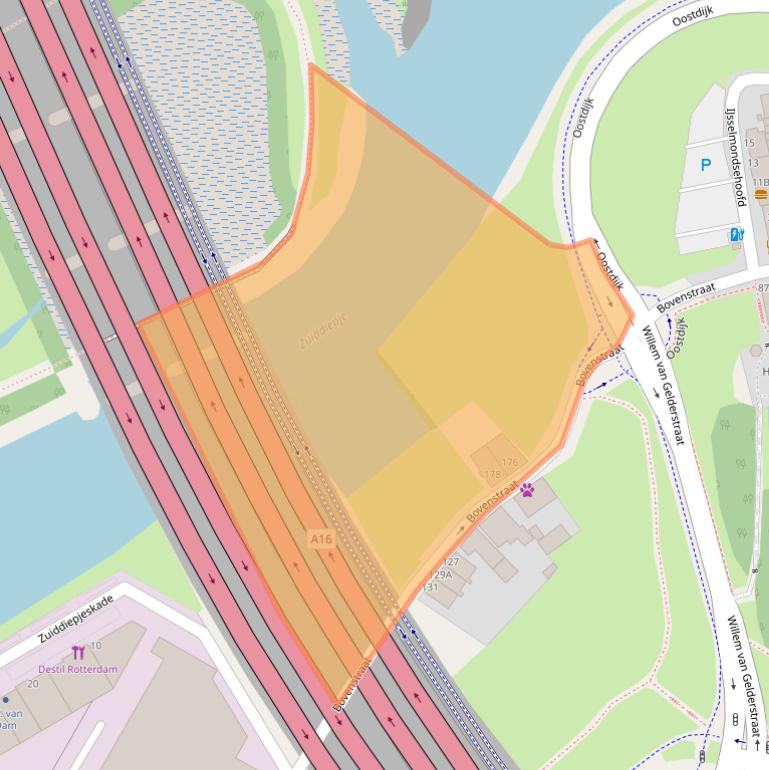 Kaart van postcodegebied 3077BJ.