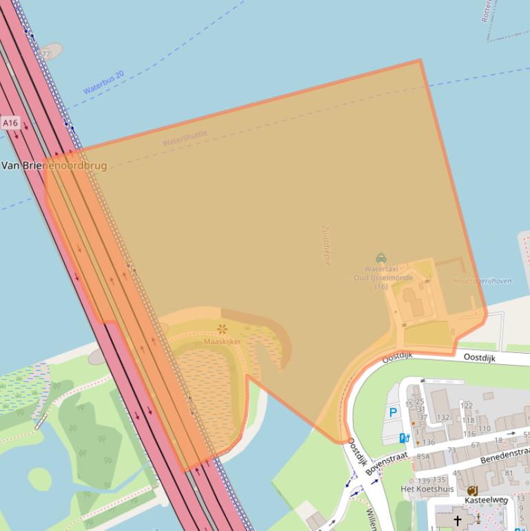 Kaart van postcodegebied 3077BR.