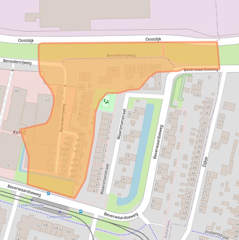 Kaart van postcodegebied 3077CA.