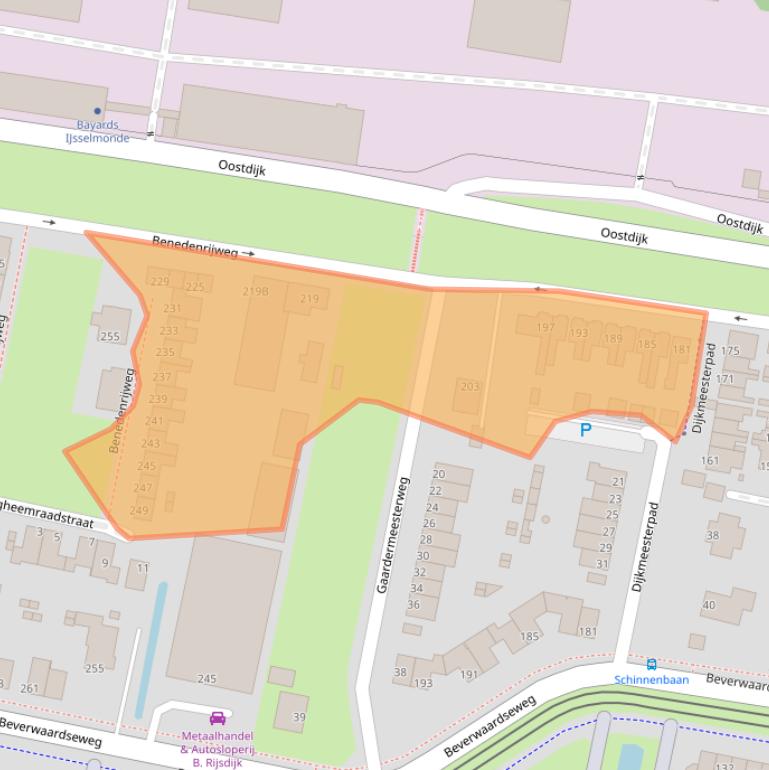 Kaart van postcodegebied 3077CD.